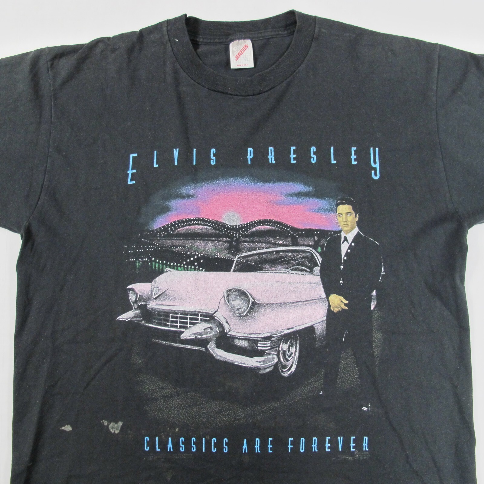 トップス VINTEGE ELVIS PRESLEY JERZEES T-SHIRT VINTAGE Elvis Presley Shirt Mens XL Black Classics Are