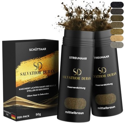 Salvathor Duran Haarfasern 25 Gramm - Streuhaar zur haarverdichtung 2er Pack ...
