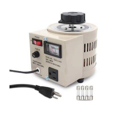LVYUAN Variable Transformer Variable Voltage Regulator, 0-130V Output, 110V-1...