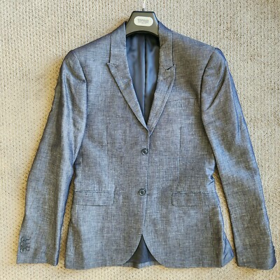 Topman Gray Tweed Suit Blazer 38R in Excellent Condition