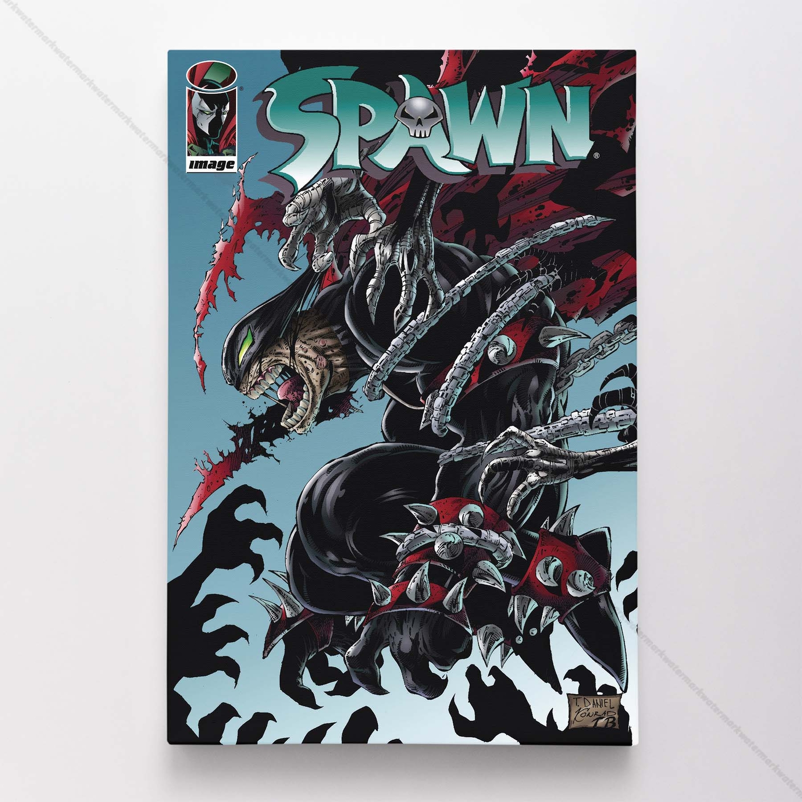 Spawn 40 Poster Canvas Comic Book Cover Art Print #A