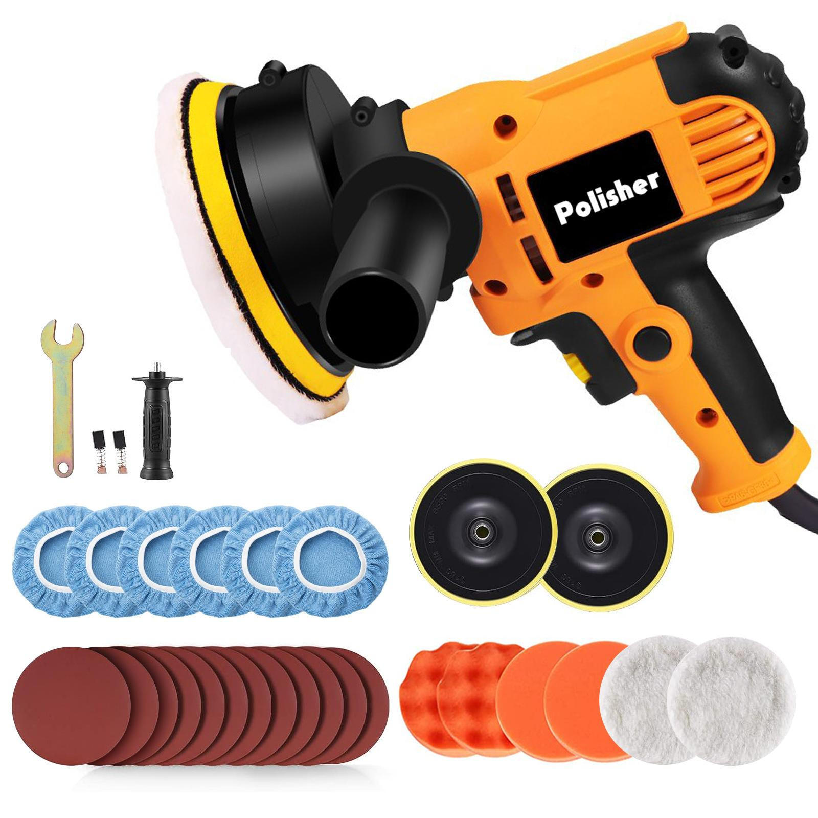 32pcs Car Polisher Buffer Sander 700W Auto Polishing Machine + 5INCH Pad Bonnet