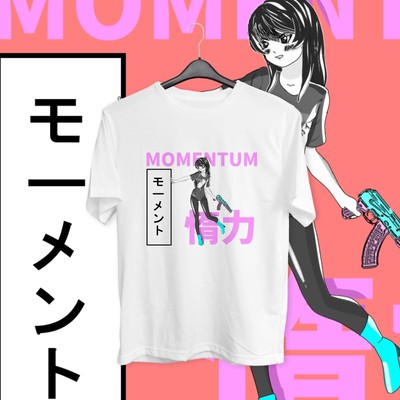 Nihon Sekai Synthwave Vaporwave Aesthetic Japanese Animomentum Anime Tee Shirt