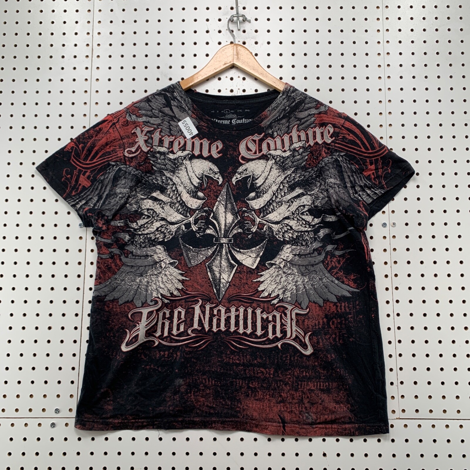 VTG Y2K Xtreme Couture Shirt Men Large Black Red Eagle