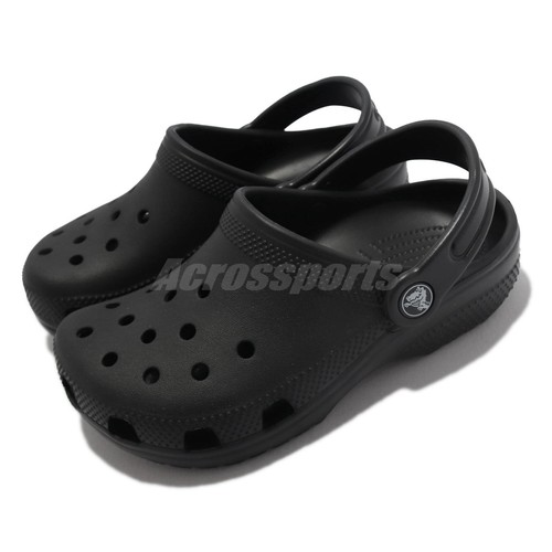 Повседневные сандалии Crocs Classic Clog K Black White Kids Preschool Slip On 206991-001