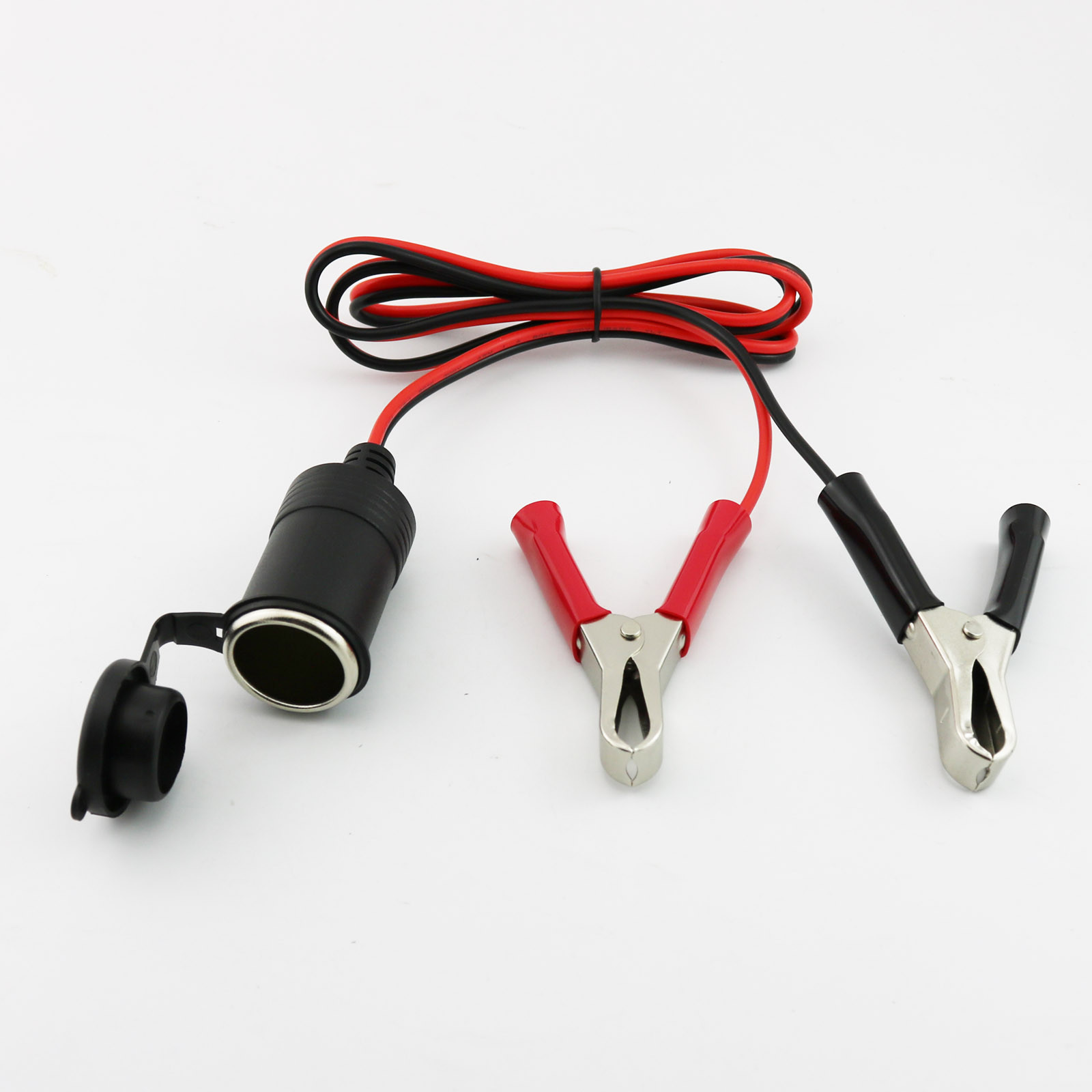 3ft 12V 24V Battery Alligator Clip Car Cigarette Lighter Adapter Socket Cable