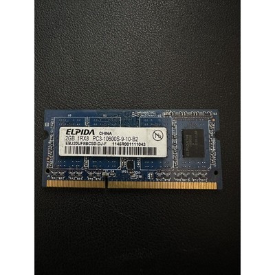 ELPIDA 4GB (2 x 2GB) - DDR3 Laptop Memory - 1Rx8 PC3-10600S-9-10-B2