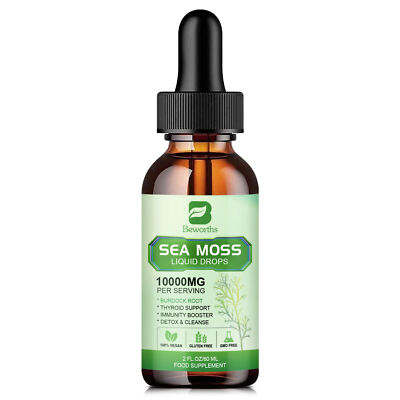 Sea Moss Irish Sea Moss Liquid Drops Black Seed Oil,Burdock Root,Bladderwrack