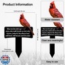 Cardinals Grave Decorations for Cemetery Memorial Plaque Stake for Grave, 14.2