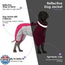 SUNFURA Full Body Dog Coat - Warm Fleece Jacket for Medium Dogs, Turtleneck Winter Coats with Harness, Reflective Dog Snowsuit Windproof Puffer Jackets with Legs for Boston Terrier, Hot Pink M