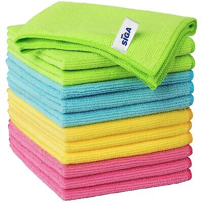 MR.SIGA Microfiber Cleaning ClothPack of 12Size12.6'' x 12.6''