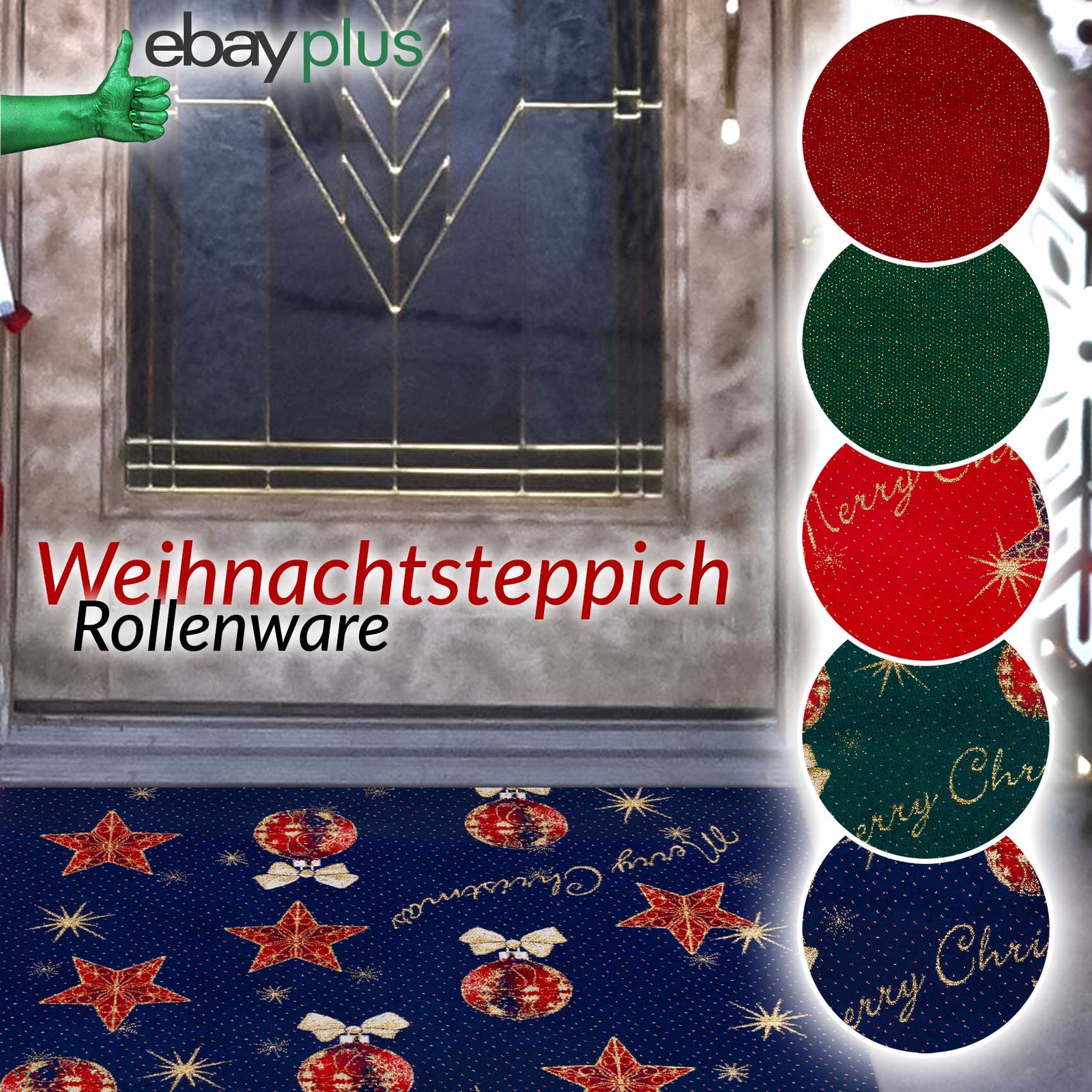 Weihnachtsteppich Teppichläufer Flur Läufer Weihnachtsdeko Teppich Deko Fußmatte