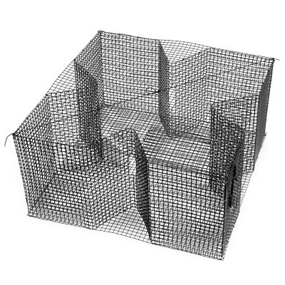 Bait Trap. 24'' x 24'', 12'' deep. Black PVC coated steel mesh.