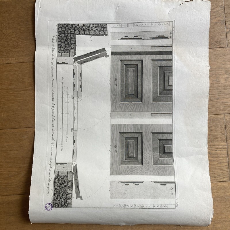 Francesco Piranesi - Gravure Originale 1804 - Plan D'Insulae Ã PompeÃ