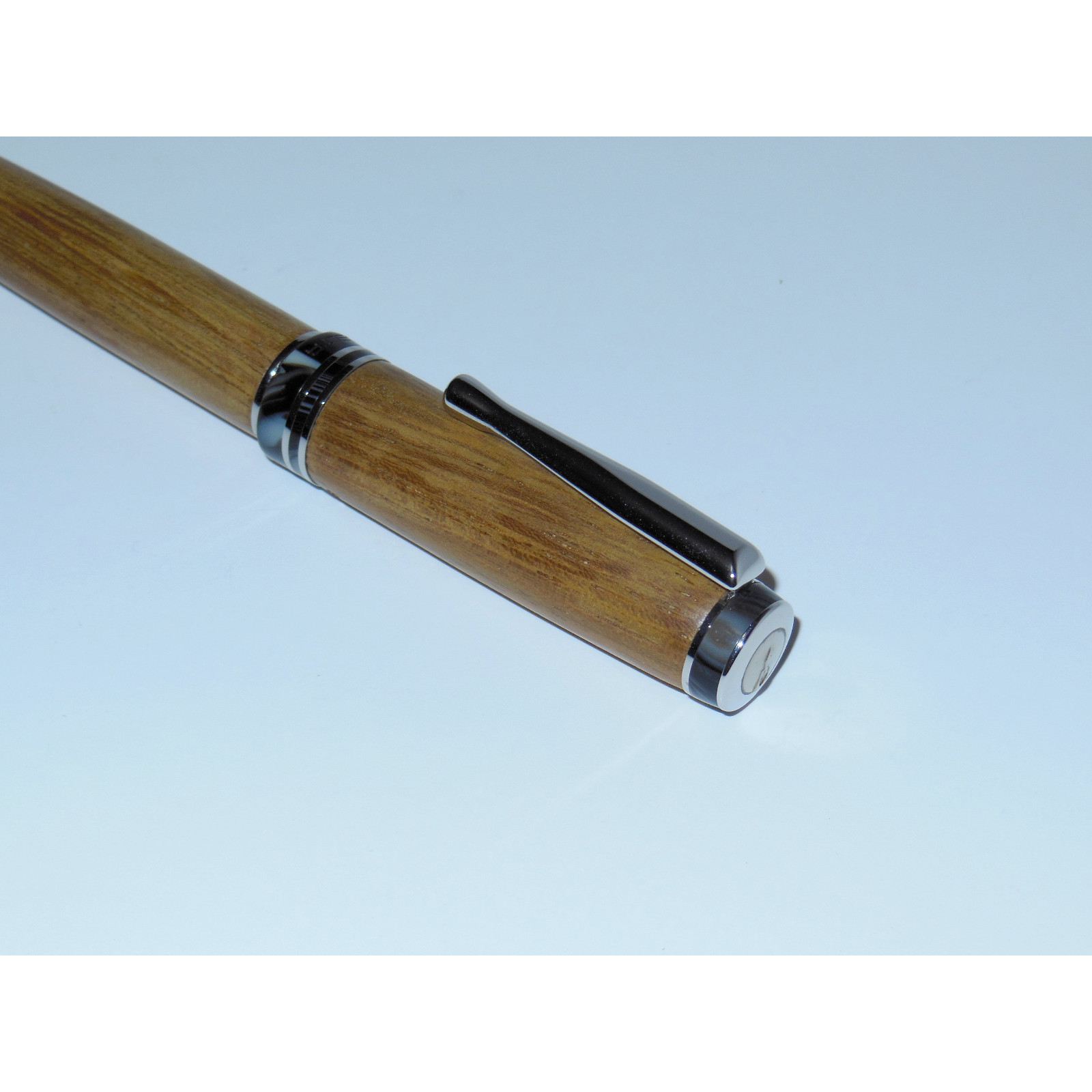 Used Delta Seawood Ballpoint Pen Light Iroko/Silver DS94016 sea wood swirl resin