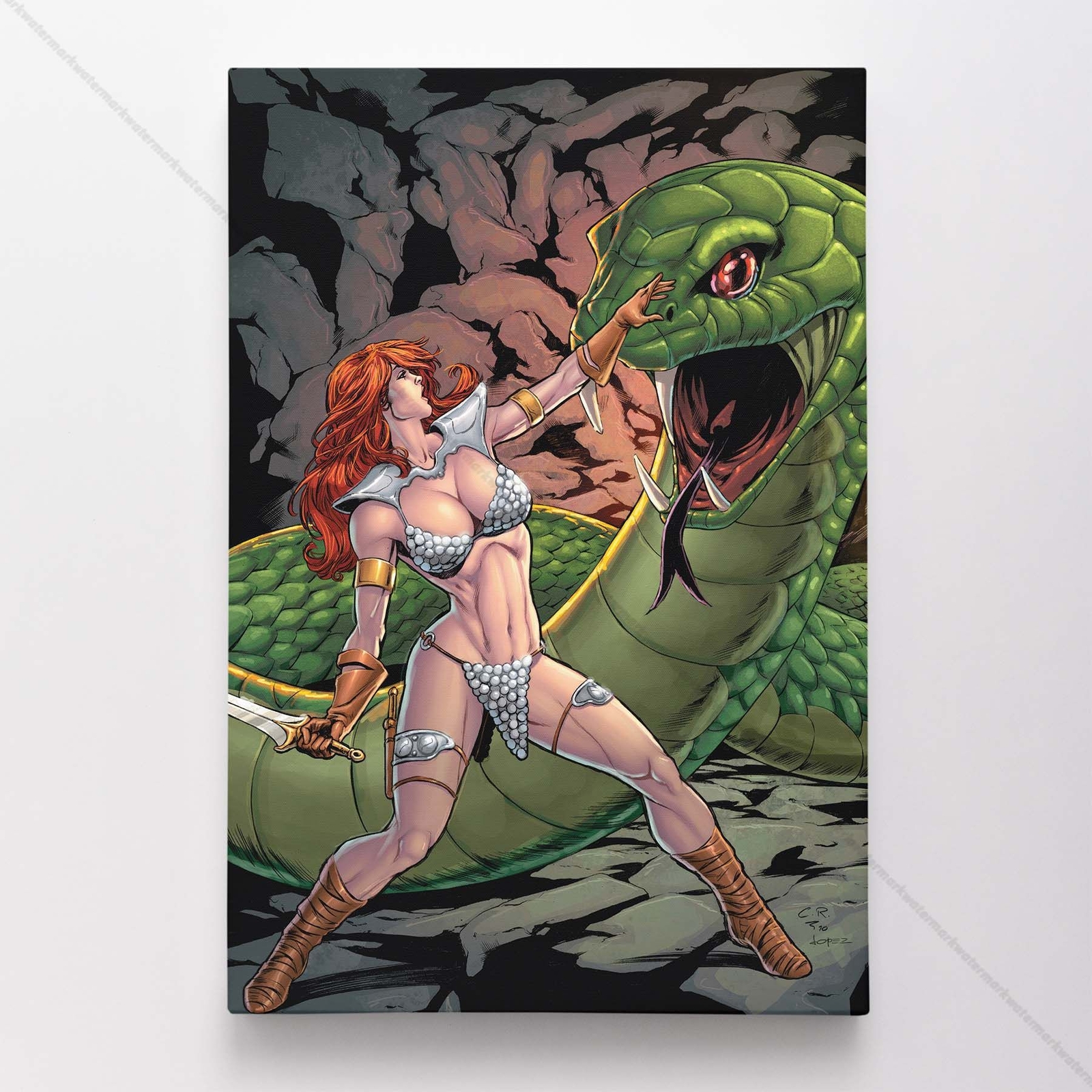 Red Sonja Poster Canvas Comic Book Art Print #1017