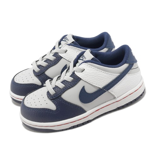 Nike NBA x Dunk Low TDE 75th Anniversary Nets Grey Blue Toddler Shoes DC9562-001