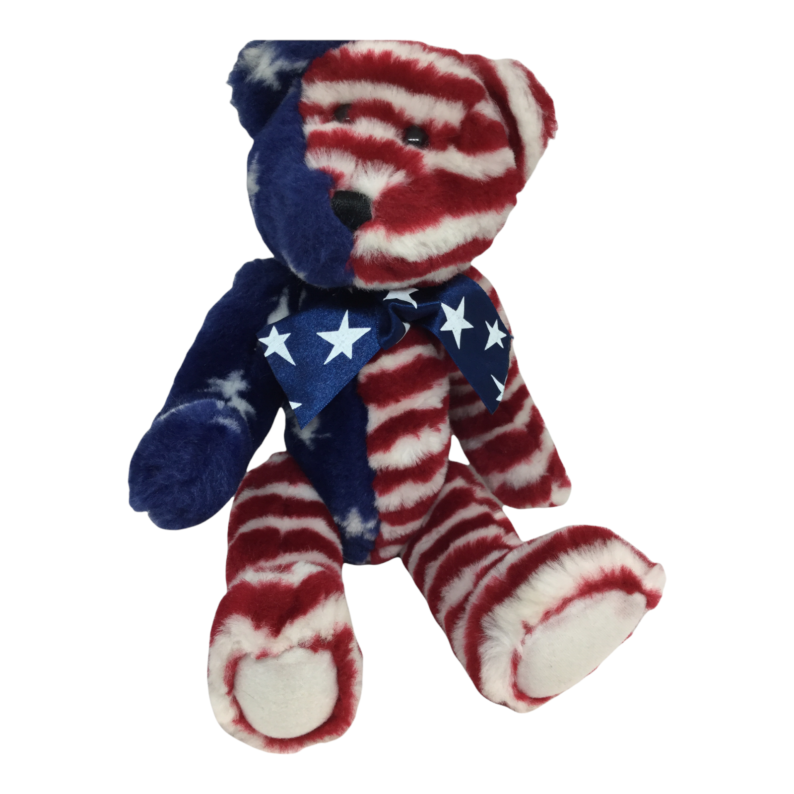 Patriotic Jointed Teddy Bear Progressive Plush, Red White And Blue