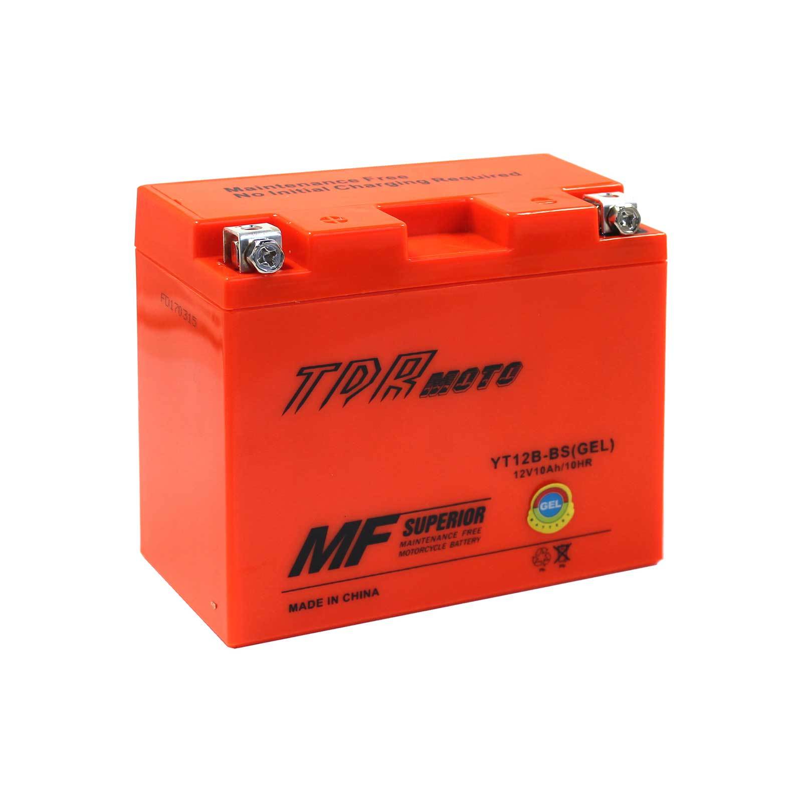 GEL Motorcycle Battery YT12B-BS/4 12V 10Ah 215 CCA replace Yussa SSB