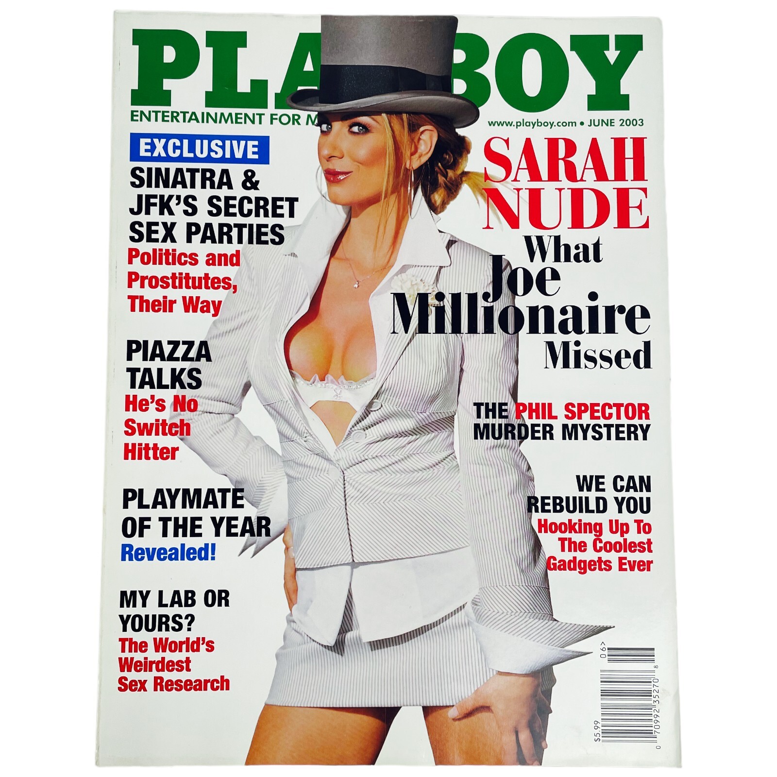 Frank Sinatra JFK Nelly Mike Piazza Sarah Kozer Playboy Magazine June 2003