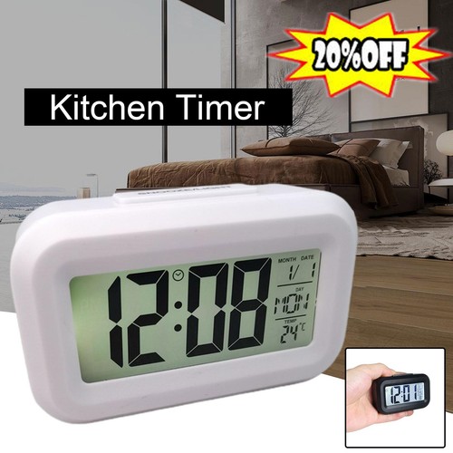 Alarm Clock Digital Display Battery Operated Snooze Design N
