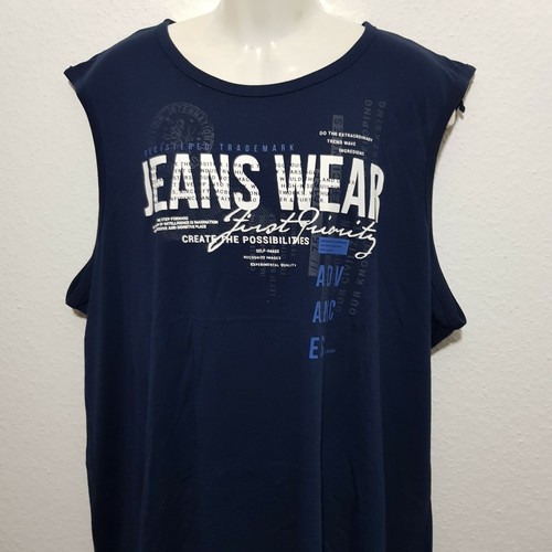 4XL Herren Denim Tenktop Sport Hemd Axel Shirt Freizeihemd ärmellose Sommerhemd 