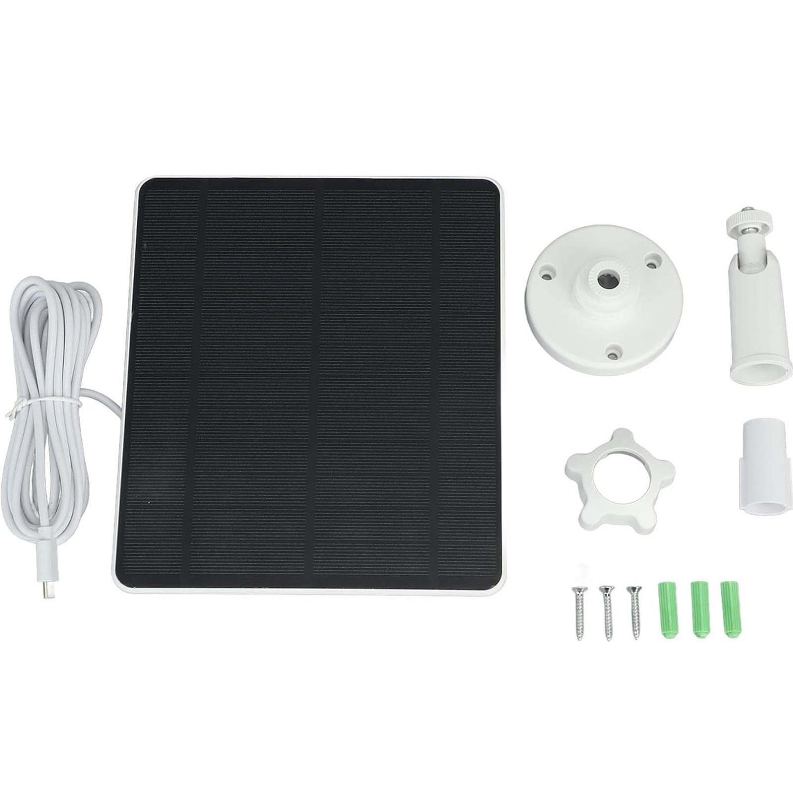 Solar Panel Compatible w/ Wireless Outdoor Security Camera,6ft Charging Cable