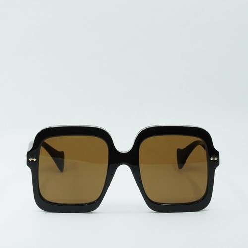 Pre-owned Gucci Gg1241s 001 Black/brown 56-23-145 Sunglasses