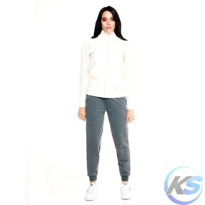 Survêtement femme LEONE APPAREL, crème/gris