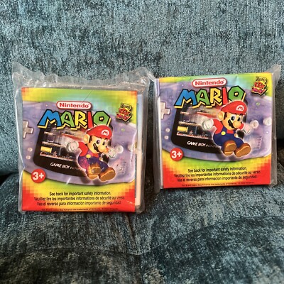 2002 Super Mario Wendy's Kids Meal Toy Game Boy Advance Board Game SEALED X 2