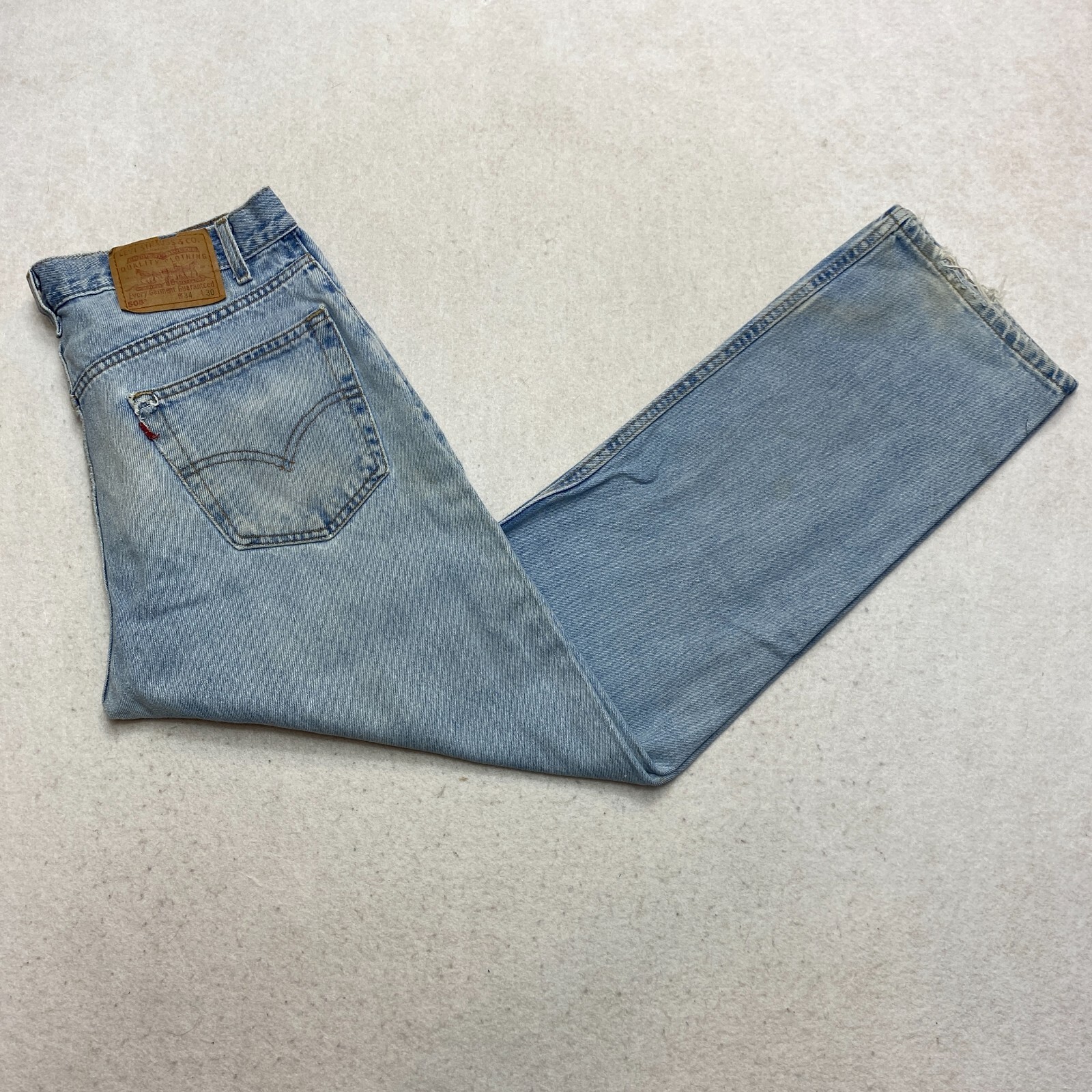 Vintage Levis 505 Jeans Men's 34 Blue Straight Leg Actual 32