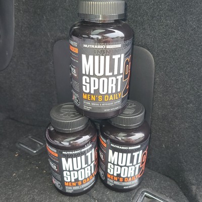 Lot Of 3 Bottles Nutrabio Performance MultiSport Men's Formula Daily Capsules 