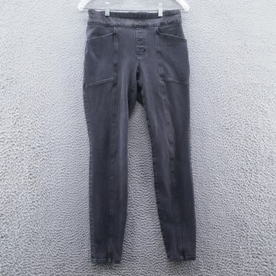 Duluth Trading JeanNetics Pull On Skinny Jeans 4 Black Womens Charcoal Wash
