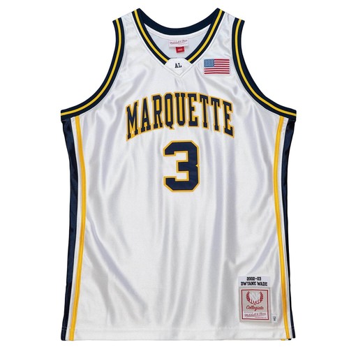 

MITCHELL - NESS NCAA WHITE JERSEY MARQUETTE 2002 DWYANE WADE, Белый