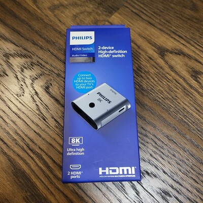 *BRAND NEW* Philips 8K HDMI 2-Device Ports High Definition Switch