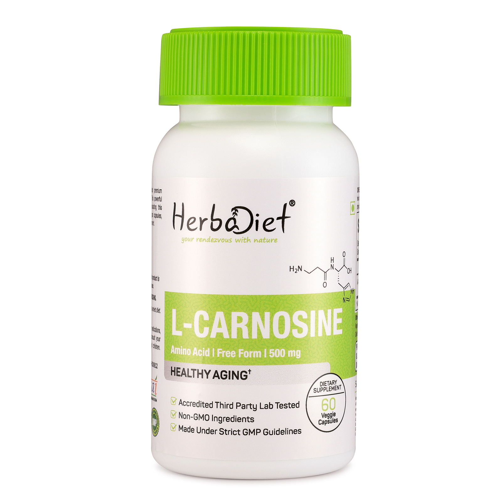 L-Carnosine Capsules Antioxidant Muscle Energy Endurance Anti Aging Anti Wrinkle - Picture 1 of 4