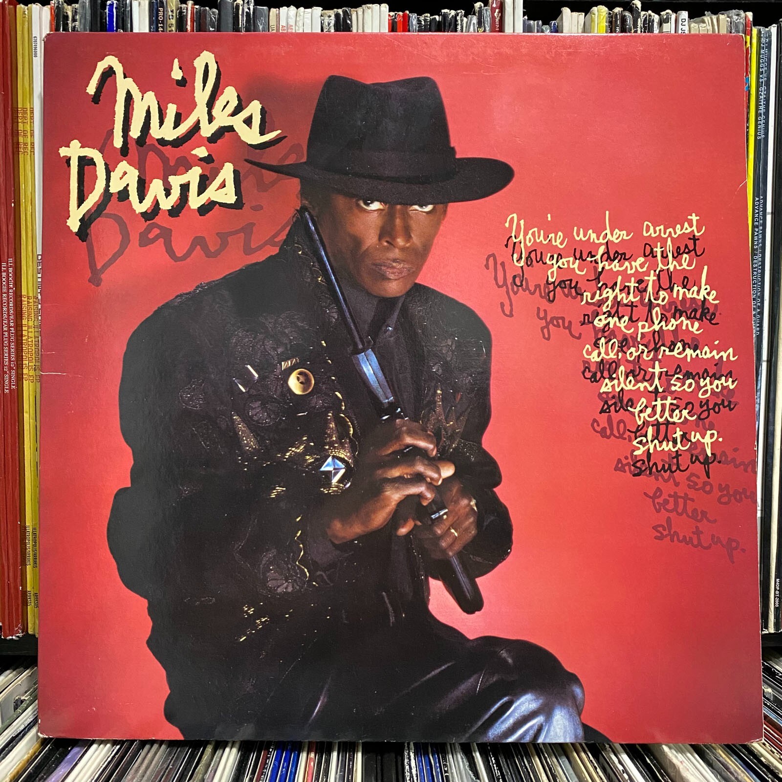 欧LP Miles Davis Youre Under Arrest MOVLP3823 Columbia /00400 Miles Davis You Are Under Arrest 12'' Lp Vinyl - Vintage