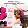 KOESON Dog Calming Hoodie - No Shake Ear Wraps for Dogs, Anxiety Relief and Noise Protection, Water Resistant Pet Ear Cover Muffs for Firework, Grooming, Thunderstorms, Swimming, Bathing, Hot Pink L