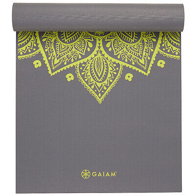 Gaiam Premium Yoga Mat Matte Pilates Sportmatte Fitnessmatte Citron Sundial 6mm