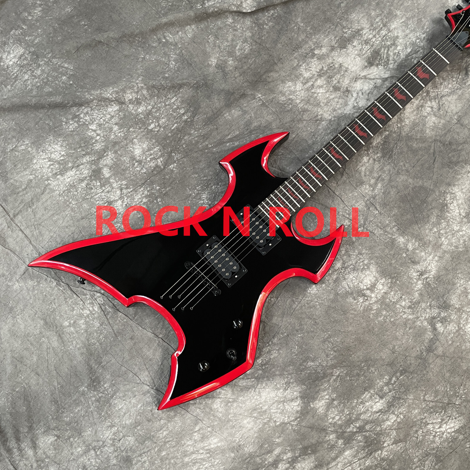 Black Strings Through Body BC Rich Electric Guitar 6 Strings