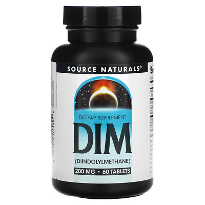 Source Naturals DIM дииндолилметан 200 мг 60 таблеток без молочных продуктов, без яиц,