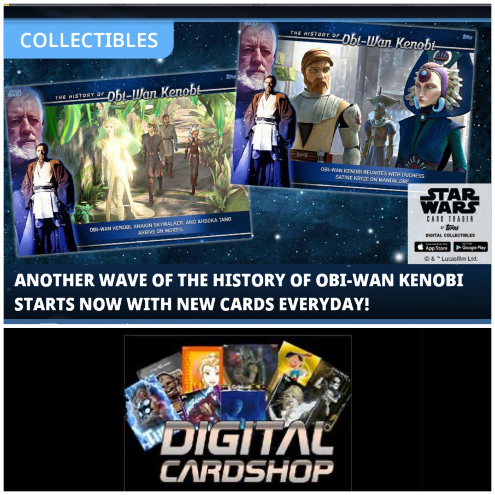 Topps Star Wars Card Trader THE HISTORY OF OBI-WAN KENOBI