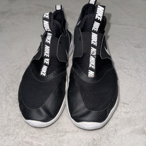 Nike Flex Runner Big Kid Slip On Shoes Size 7Y Black White S