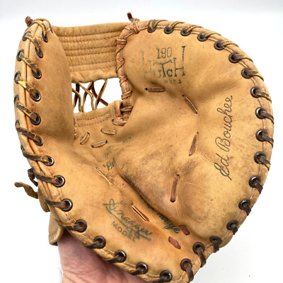 Vintage Hutch 190 ED BOUCHEE Snagger Model 1st Basemans Glove Mitt USA Phillies
