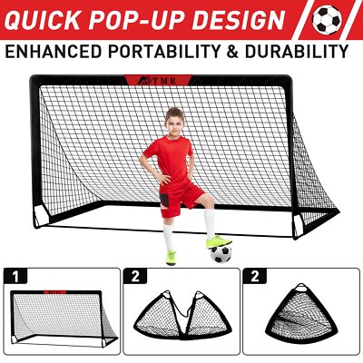 MDTMR Kids Soccer Goals for Backyard Set of 2 6x4 ft Soccer Nets for Backyar