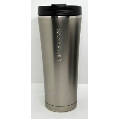 Starbucks Coffee Dot Silver Soft Touch Stainless Steel Tumbler Mug Cup 16 oz