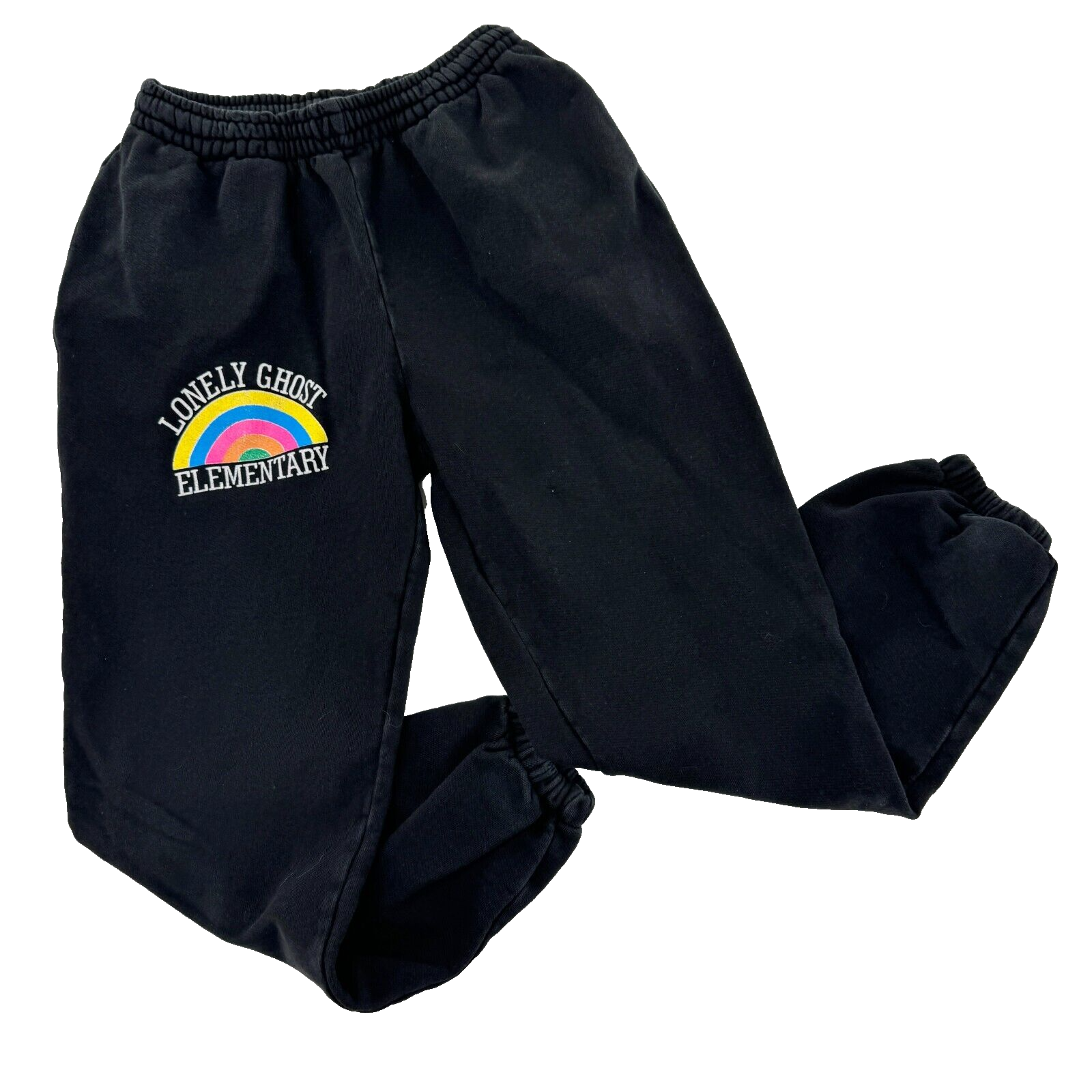 Lonely Ghost Sz 25 Black Jogger Pant Elementary Rainbow