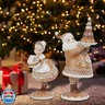 Braxio Christmas Decorations Indoor Gingerbread Decor - Resin Mrs.Santa Claus with Gingerbread House in Hand Room Decor Aesthetic 5.5 * 4.5 * 9 Inch