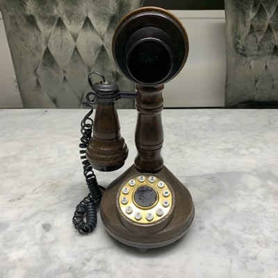 Vintage 1973 The Candlestick Telephone American Telecommunications Wood