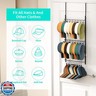 HapiRm Over Door Hat Rack - 3 Tier Wall Mounted Hat Organizer with 16 Hooks and 10 Movable Clips, Baseball Cap Organizer Storage Holds up to 26 Caps for Door, Bedroom, Closet USPTO Patent Pending
